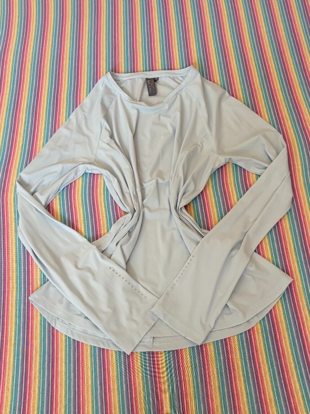 Sweaty Betty Ice Light Blue Technical Long Sleeve Running Workout Top Medium